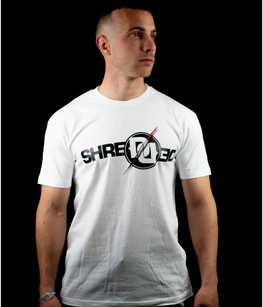 T-shirt shredded blanc
